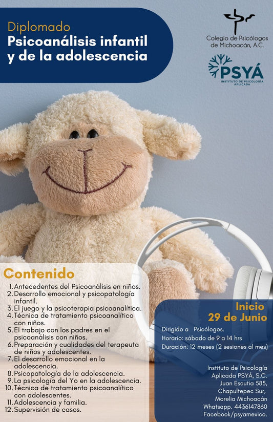 DIPLOMADO EN PSICOANÁLISIS INFANTIL Y DE LA ADOLESCENCIA