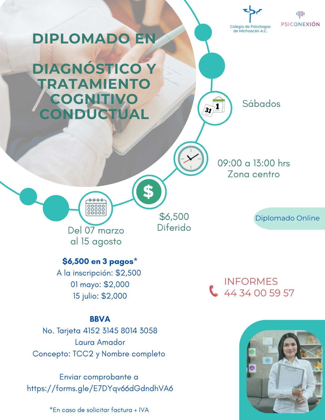 Diplomado en diagnóstico y tratamiento cognitivo conductual